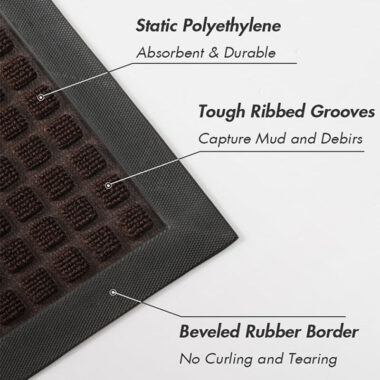 washable rubber door mat for indoor use
