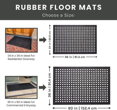 Anti fatigue rubber drainage mat