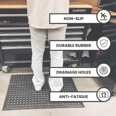 Anti fatigue rubber drainage mat