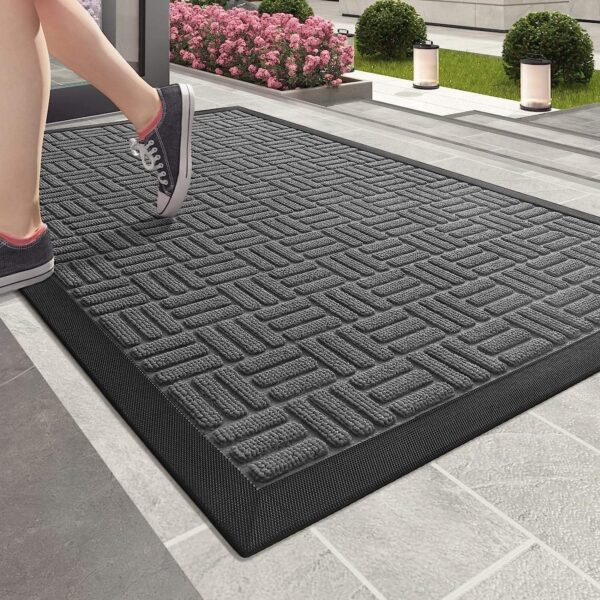 non slip rubber welcome door mat for indoor